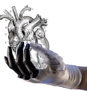 mano cyborg cuore